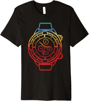 Watch Pocket Watch Lovers Premium T-Shirt Cool flu patron Chronograph Vintage Artwork 