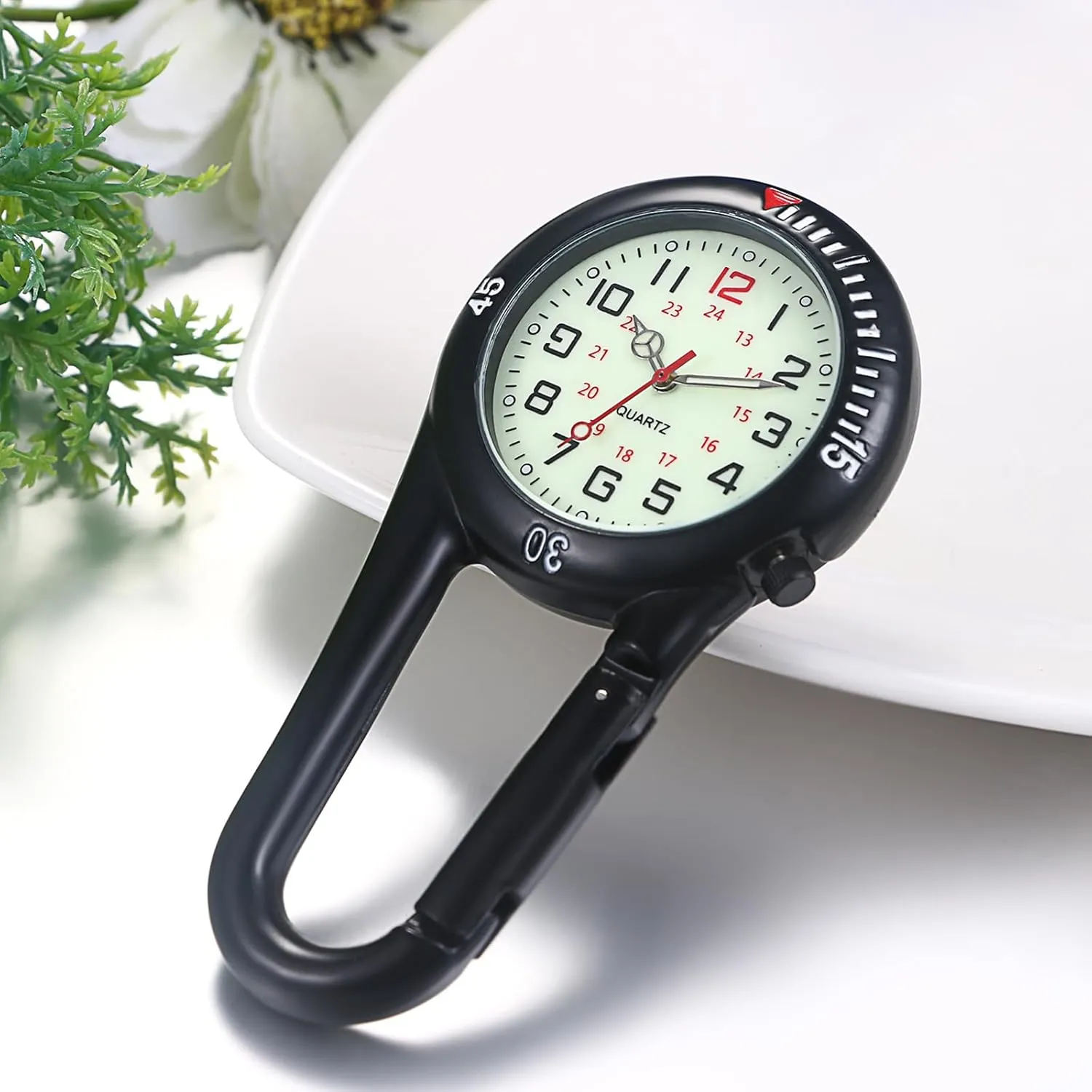 Watch Pocket Watch Night thick acronym basically unprotected intricate bark Light for Doctors Nurses Chefs Climbers Home Office Outdoor Sports Rock Climbing Activities OIDEA Clip on Carabiner Watches: Men Women Digital Backpack Fob 