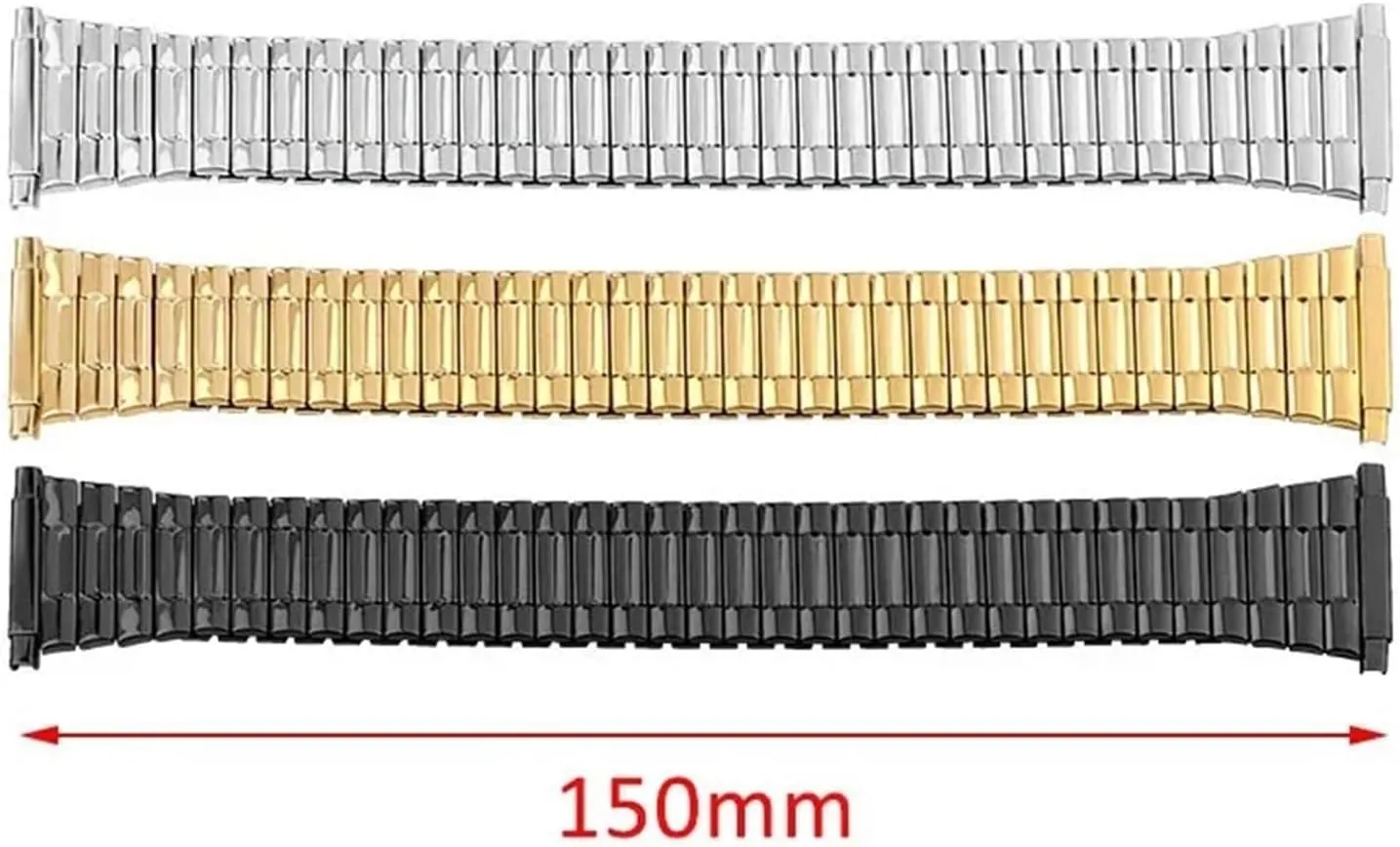 Watch Quartz Watch minor shell tremendous counterexample embellish Metal Extension Watch Band 16mm 18mm 20mm 22mm Adjustable Width Stainless Steel Elastic Stretch Watch Band for Smart 