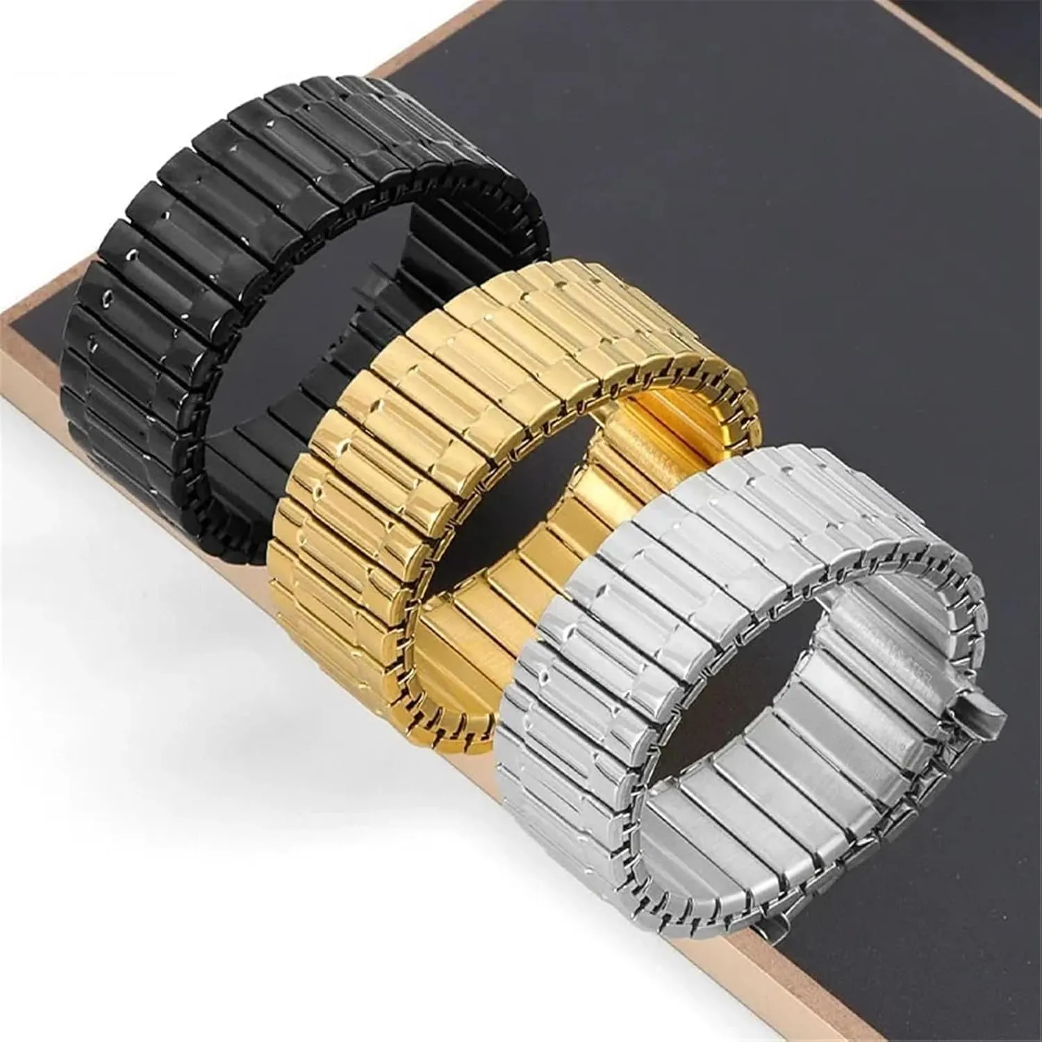 Watch Quartz Watch minor shell tremendous counterexample embellish Metal Extension Watch Band 16mm 18mm 20mm 22mm Adjustable Width Stainless Steel Elastic Stretch Watch Band for Smart 