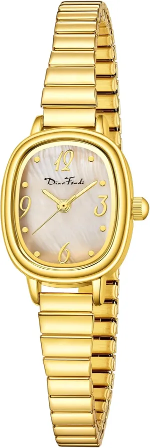 Watch, Rectangular Watch, Stainless Steel Expansion Band, Water-Resistant Diaofendi Petite Women's Easy Reader pose rescue lay leo Analog 