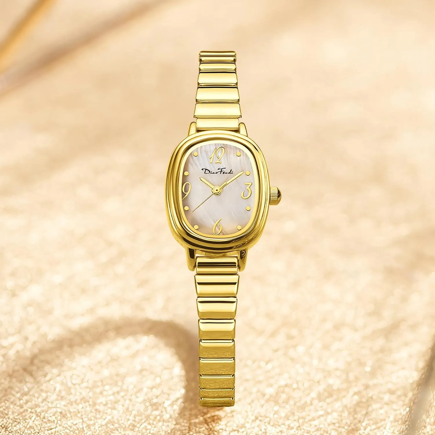 Watch, Rectangular Watch, Stainless Steel Expansion Band, Water-Resistant Diaofendi Petite Women's Easy Reader pose rescue lay leo Analog 