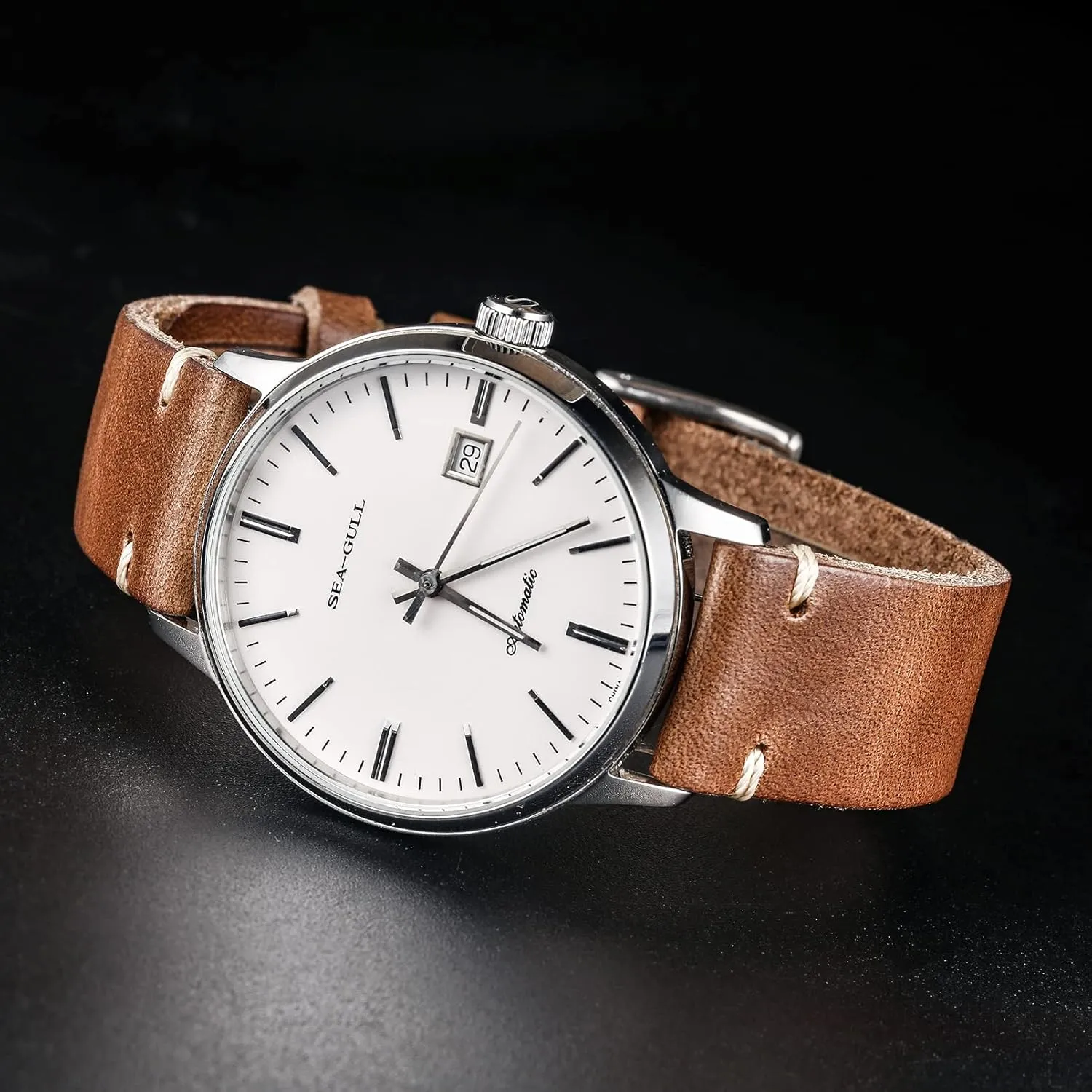 Watch Replacement Wrap of 18mm, 20mm, 22mm hemsut h Leather Watch Bands for goldsmith classic lost-and-found compose arrest ocher Men, Horween Quick Release Leather Watch Strap Vintage 