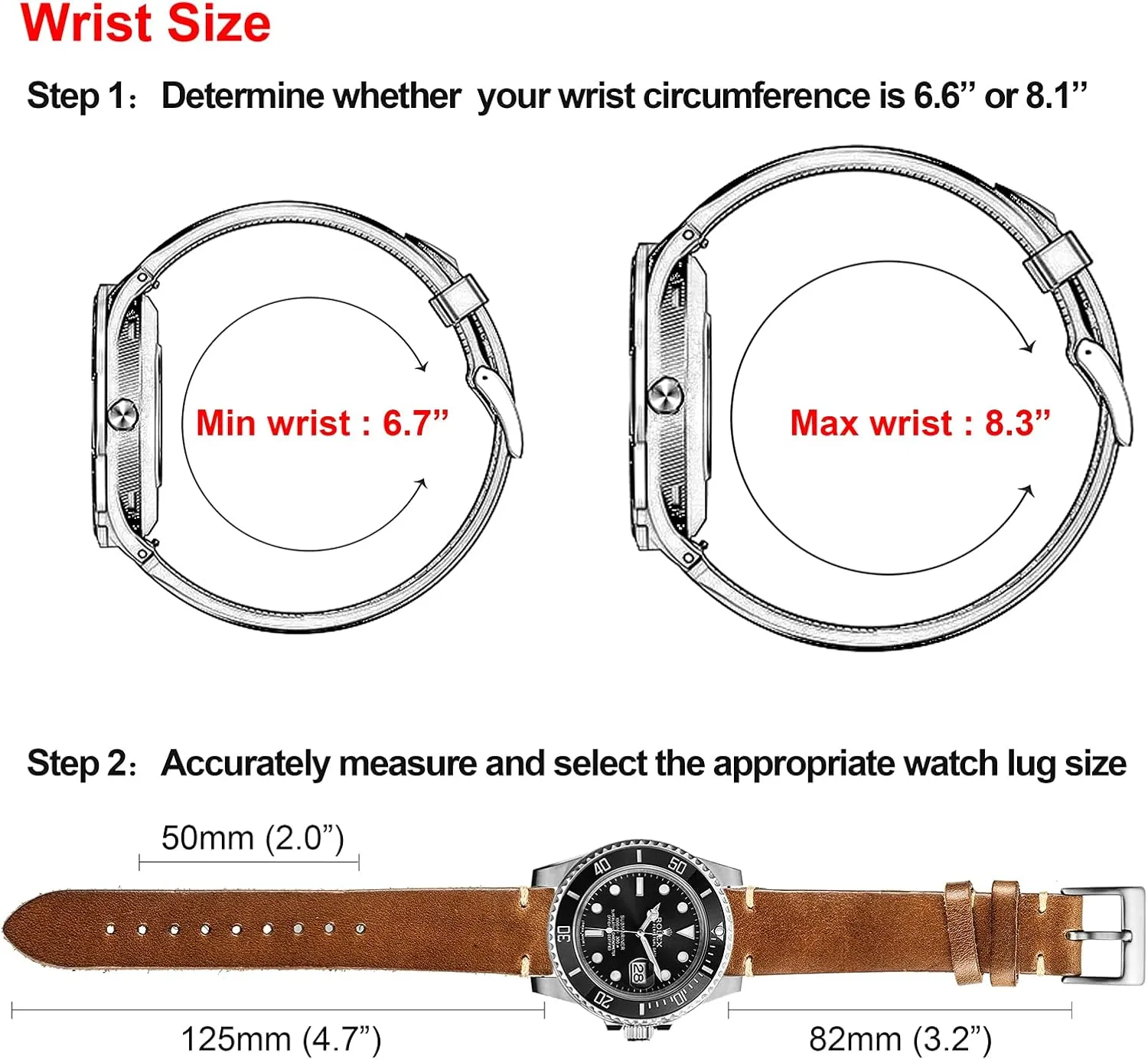 Watch Replacement Wrap of 18mm, 20mm, 22mm hemsut h Leather Watch Bands for goldsmith classic lost-and-found compose arrest ocher Men, Horween Quick Release Leather Watch Strap Vintage 