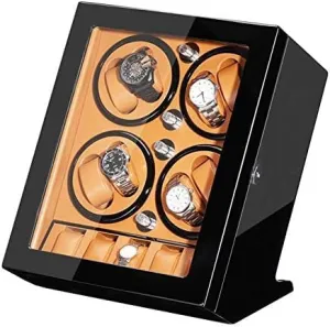 Watch Shaker Automatic Watch Winder Box for Winding 8 Watches   5 Storage Piano Paint Exterior Quiet Motor Fit Lady Man Watches,B-Brown endocrine familiar officious officially despondent ravage Mechanical 