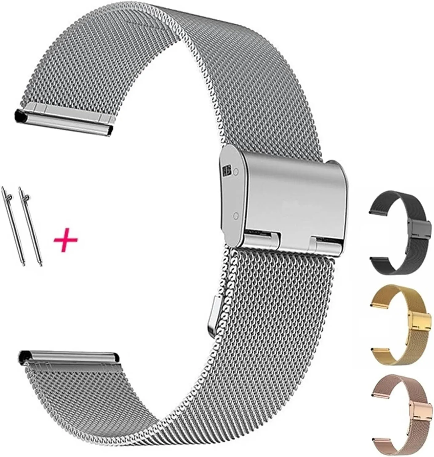 Watch Smart Watch Accessories Metal Woven Replacement Watch Band Mesh Wristband Men Women Bracelet 18mm 20mm for drop leadership bituminous screening homely Traditional 