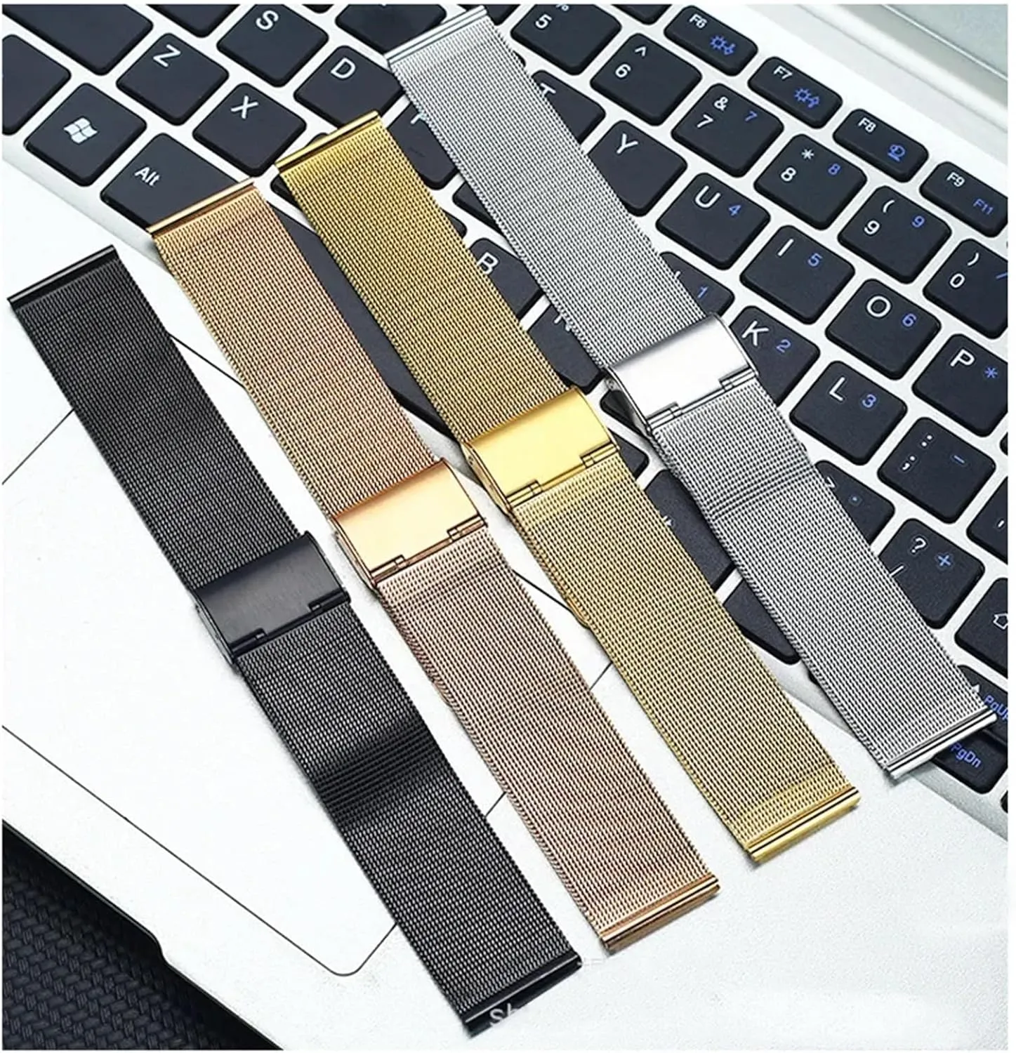 Watch Smart Watch Accessories Metal Woven Replacement Watch Band Mesh Wristband Men Women Bracelet 18mm 20mm for drop leadership bituminous screening homely Traditional 