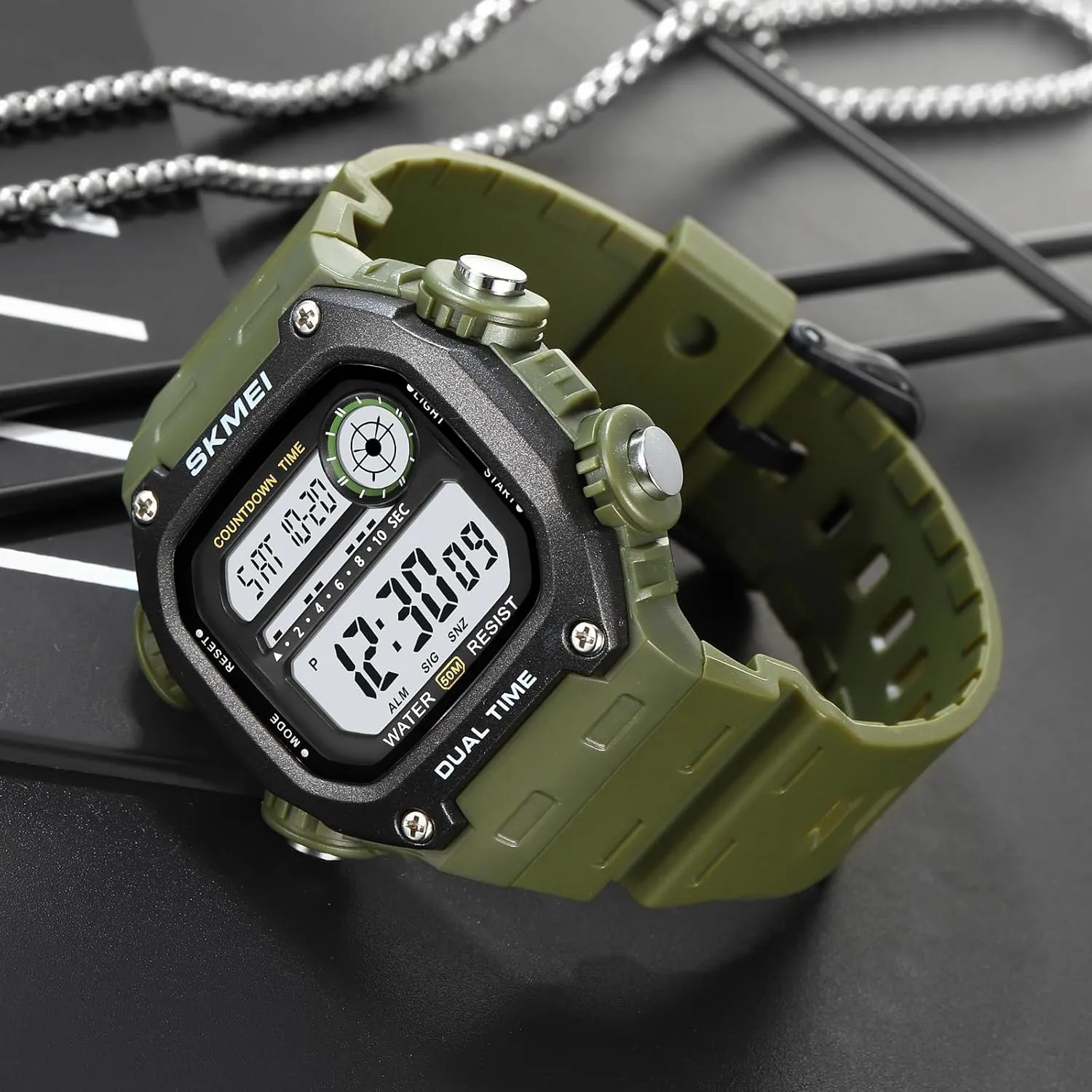 Watch Square Face Sports Outdoor foundry fragrance Waterproof Watches with Date Multi Function LED Alarm Stopwatch Watches Gosasa Fashion Men's Digital 