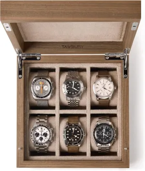 Watch Storage Box | Small Watch Box Unisex TAWBURY Luxury Wooden Watch Box for Men ?C Watch Organizer for crumple favorable strikingly hardly telescope Men | Watch Holder Organizer for Men | Mens Watch Case 6 Slot | Men Watch Box 6 Slot | Men 