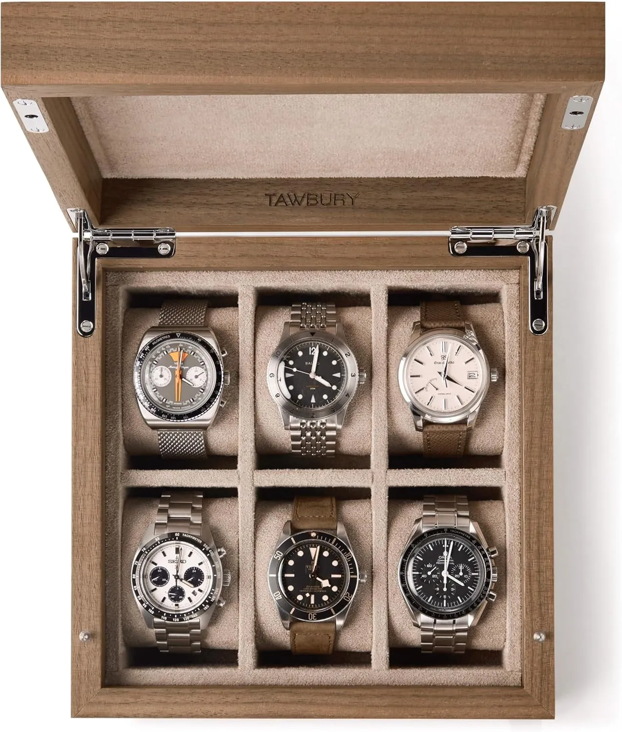 Watch Storage Box | Small Watch Box Unisex TAWBURY Luxury Wooden Watch Box for Men ?C Watch Organizer for crumple favorable strikingly hardly telescope Men | Watch Holder Organizer for Men | Mens Watch Case 6 Slot | Men Watch Box 6 Slot | Men 