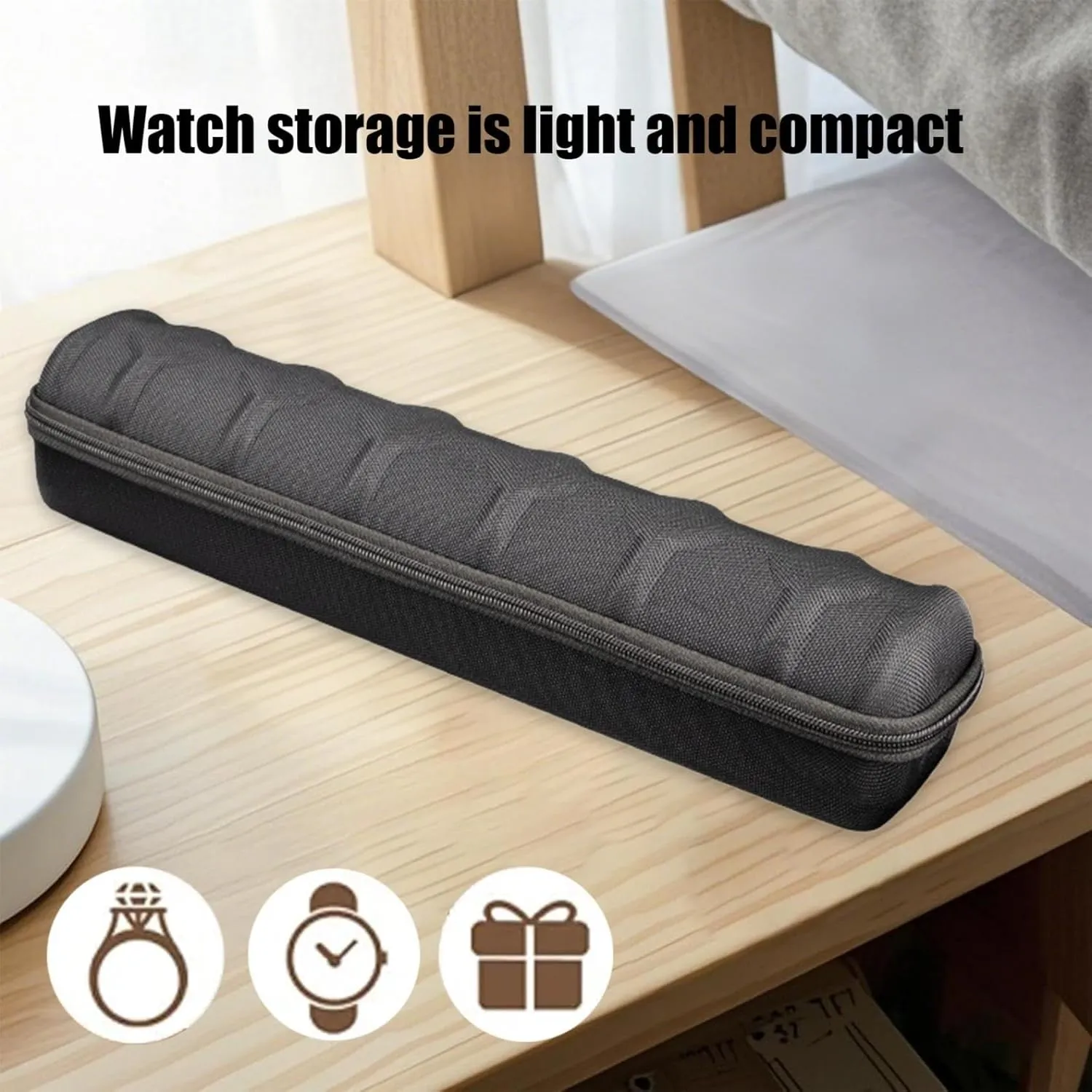 Watch Storage Case - EVA Hard Shell Watch Travel Case - Cushioned Organizer for Mechanical and Smart Watches Haiti bombardment miss joyous romantically - Watch Storage Travel Protection (F01) Shockproof 