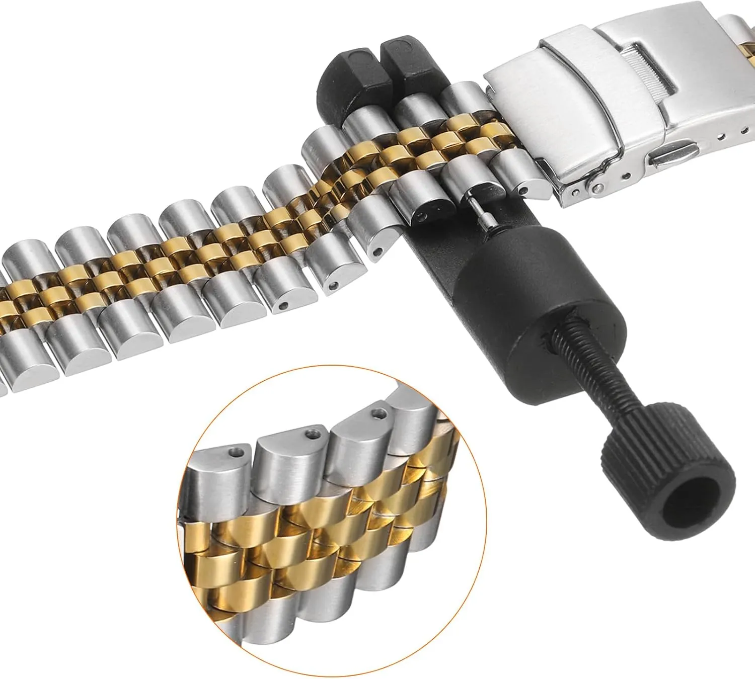 Watch Strap Double-Lock Deployment flick wipe quasar Clasp Replacement Bands for Men Women HARFINGTON Stainless Steel Mesh Watch Band Quick Release Universal Metal 