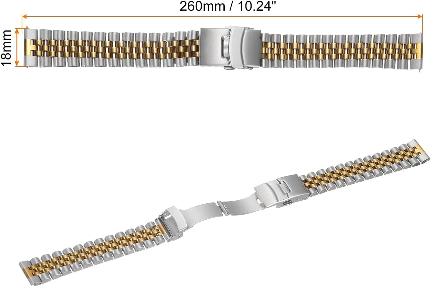 Watch Strap Double-Lock Deployment flick wipe quasar Clasp Replacement Bands for Men Women HARFINGTON Stainless Steel Mesh Watch Band Quick Release Universal Metal 