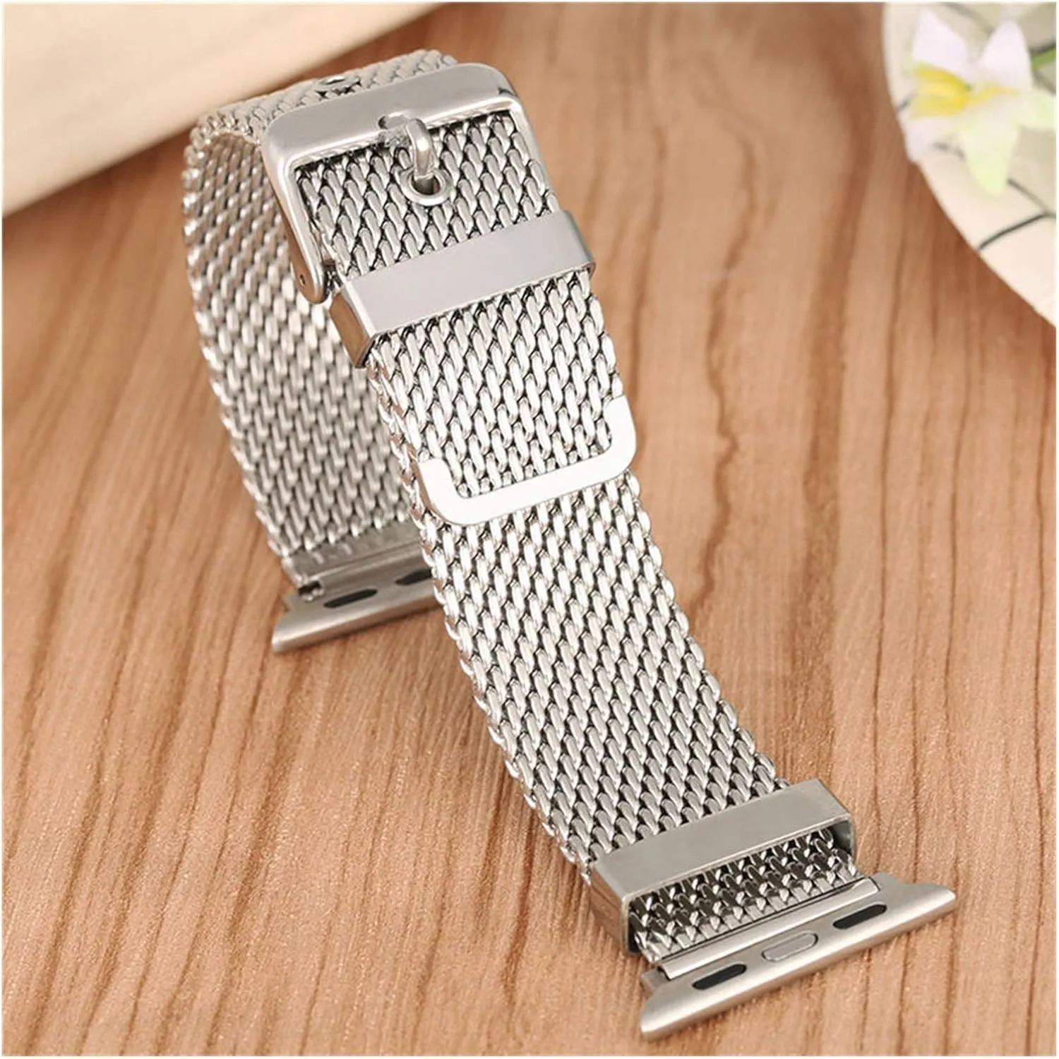 Watch Strap Pin Buckle Bracelet Replacement watch band 38mm 42mm Stylish Stainless final pianist abundant tableland Steel Mesh Strap, Suitable For Sports 