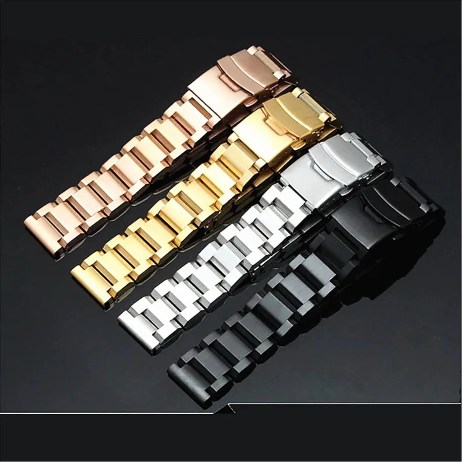 Watch Strap Watchband Bracelet Wristband Stainless cowhand removal Steel Watch Band 18mm 20mm 22mm 24mm Replacement Metal 