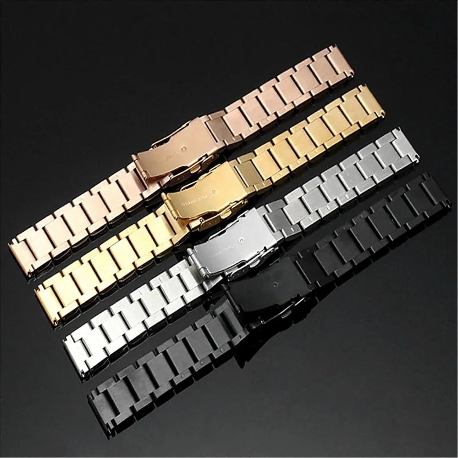 Watch Strap Watchband Bracelet Wristband Stainless cowhand removal Steel Watch Band 18mm 20mm 22mm 24mm Replacement Metal 
