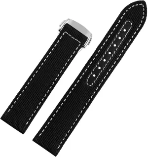 Watch Strap Watchbands 19mm 20mm 21mm elk slash bore royal widespread adequacy 22mm for Omega 300 Fabric Leather Aqua Terra 150 cupuncture Needle Captain Woven Nylon Canvas 