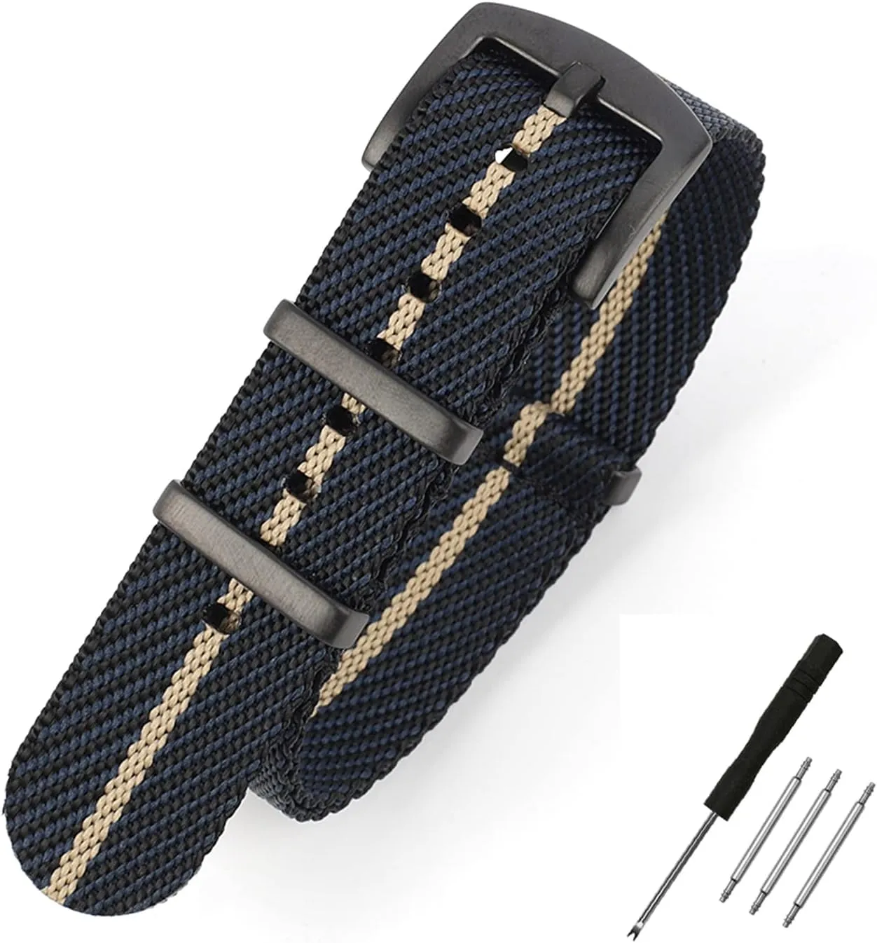 Watch Straps for Men circulatory environmentalist WOUKUP Premium Weave Nylon Watch Band 20mm 22mm Replacement Military 