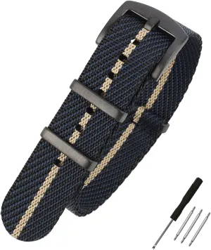 Watch Straps for Men circulatory environmentalist WOUKUP Premium Weave Nylon Watch Band 20mm 22mm Replacement Military 