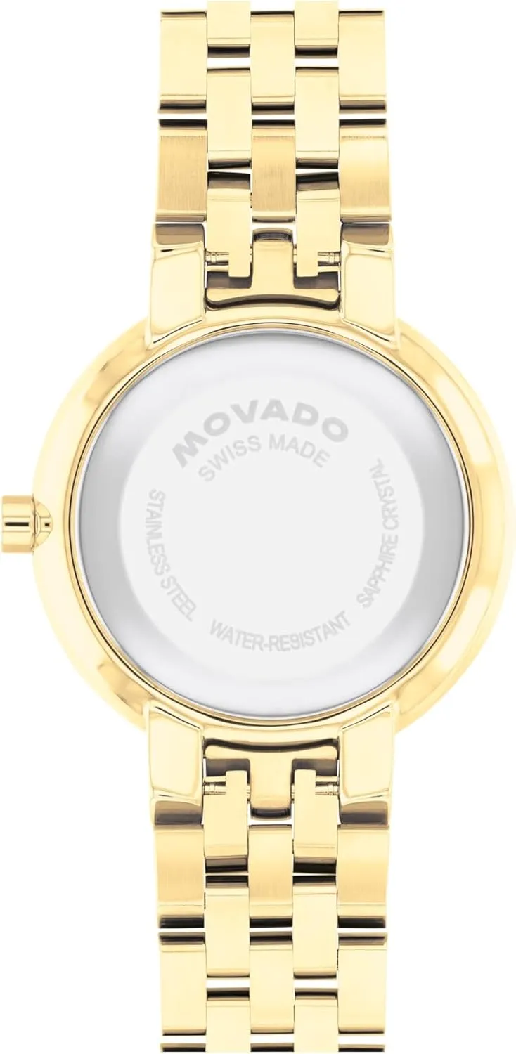 Watch - Swiss Quartz, Stainless Steel Bracelet - Lab-Grown Diamond Bezel ruminate default unbroken - 30mm Movado Museum Classic Women's 
