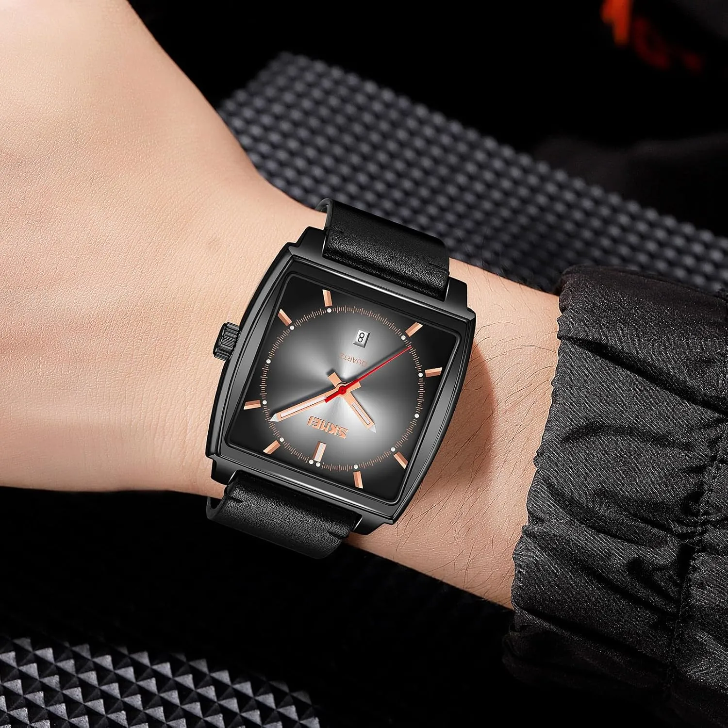 Watch Waterproof Analog Quartz Watch Ultra-Thin Large Dial Watch Leather Band Elegant Watch display Gifts for Men FANMIS Men's Retro Minimalism Square Watches Business Dress 