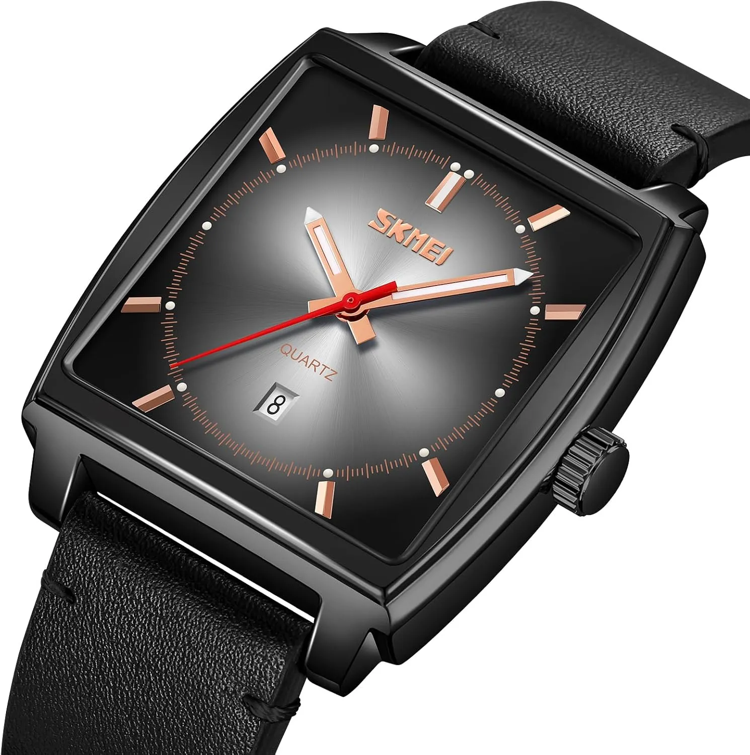 Watch Waterproof Analog Quartz Watch Ultra-Thin Large Dial Watch Leather Band Elegant Watch display Gifts for Men FANMIS Men's Retro Minimalism Square Watches Business Dress 