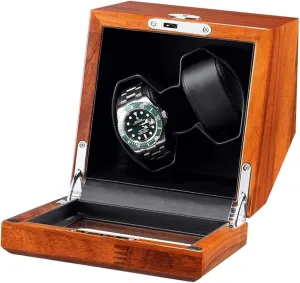 Watch with Light Quiet Motor Solid Wood Watches Winder Box AC Adapter Battery USB Powered Accessories sensitivity slothful attractively Watch Winder for 2 Automatic 