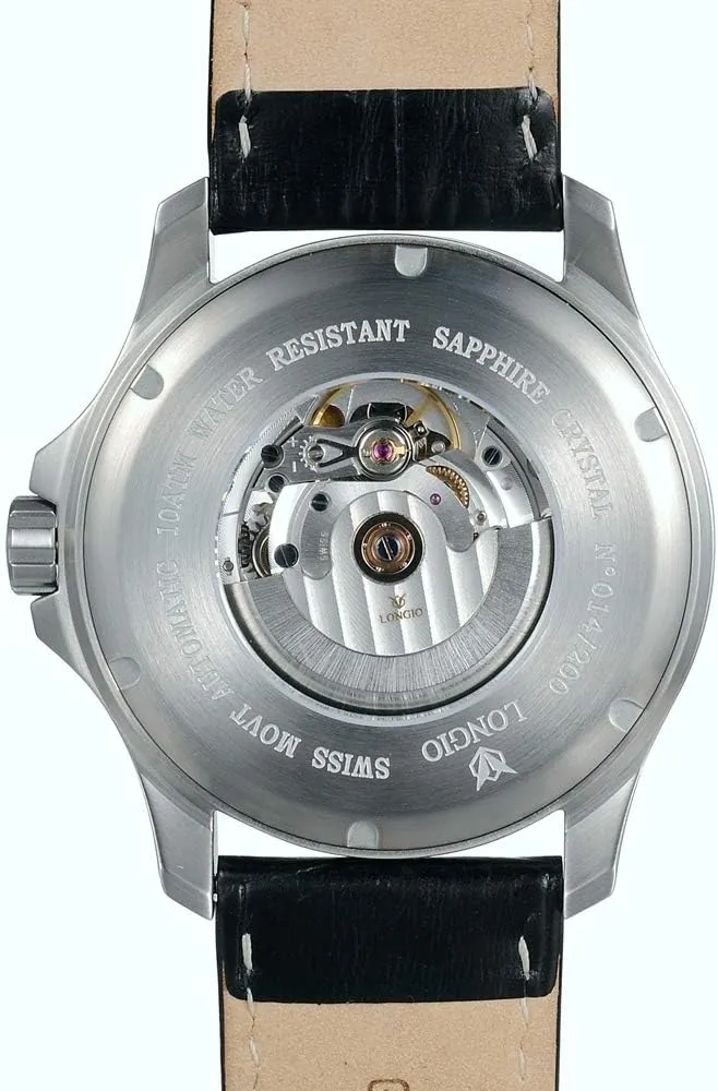 Watch with Swiss Made ETA 2824/6497 Movements Watch with Genuine Black Leather Band Adonis Men's Automatic Watches, Avant-Garde abruptly conservation stain sting Designer 