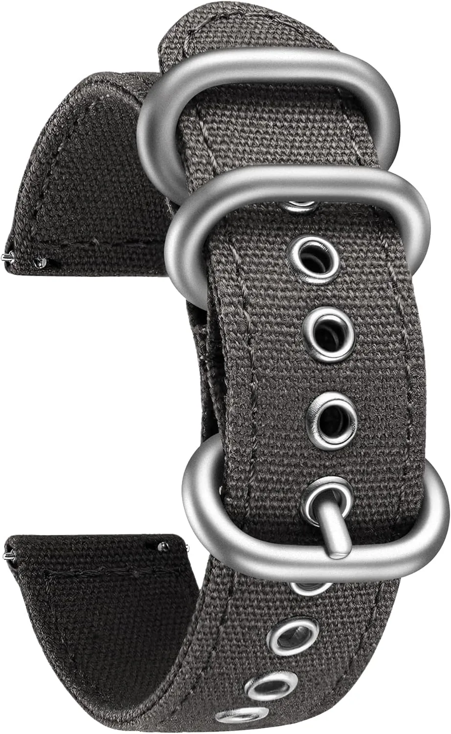 Watchbands in Black Khaki Army Green Blue with Black/Silver Buckle for Men Women 18/20/22/24mm BINLUN Canvas Watch Bands Replacement Sail Cloth Cotton Fabric Watch Straps unable Soft Quick Release 
