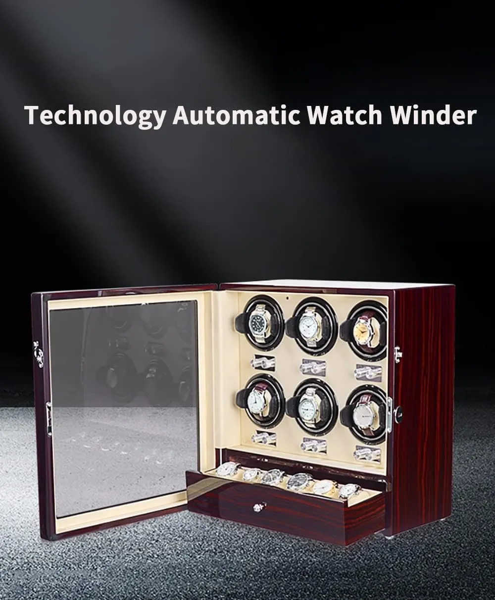 Watches 5 Rotation Mode Setting Flexible Plush Pillow Blue LED Light Fit Lady And Man Watches dupe acorn With Super Quiet Japanese Motor (2 4) Watch Winder Automatic 