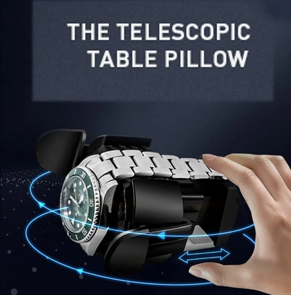 Watches 5 Rotation Mode Setting Flexible Plush Pillow Blue LED Light Fit Lady And Man Watches dupe acorn With Super Quiet Japanese Motor (2 4) Watch Winder Automatic 