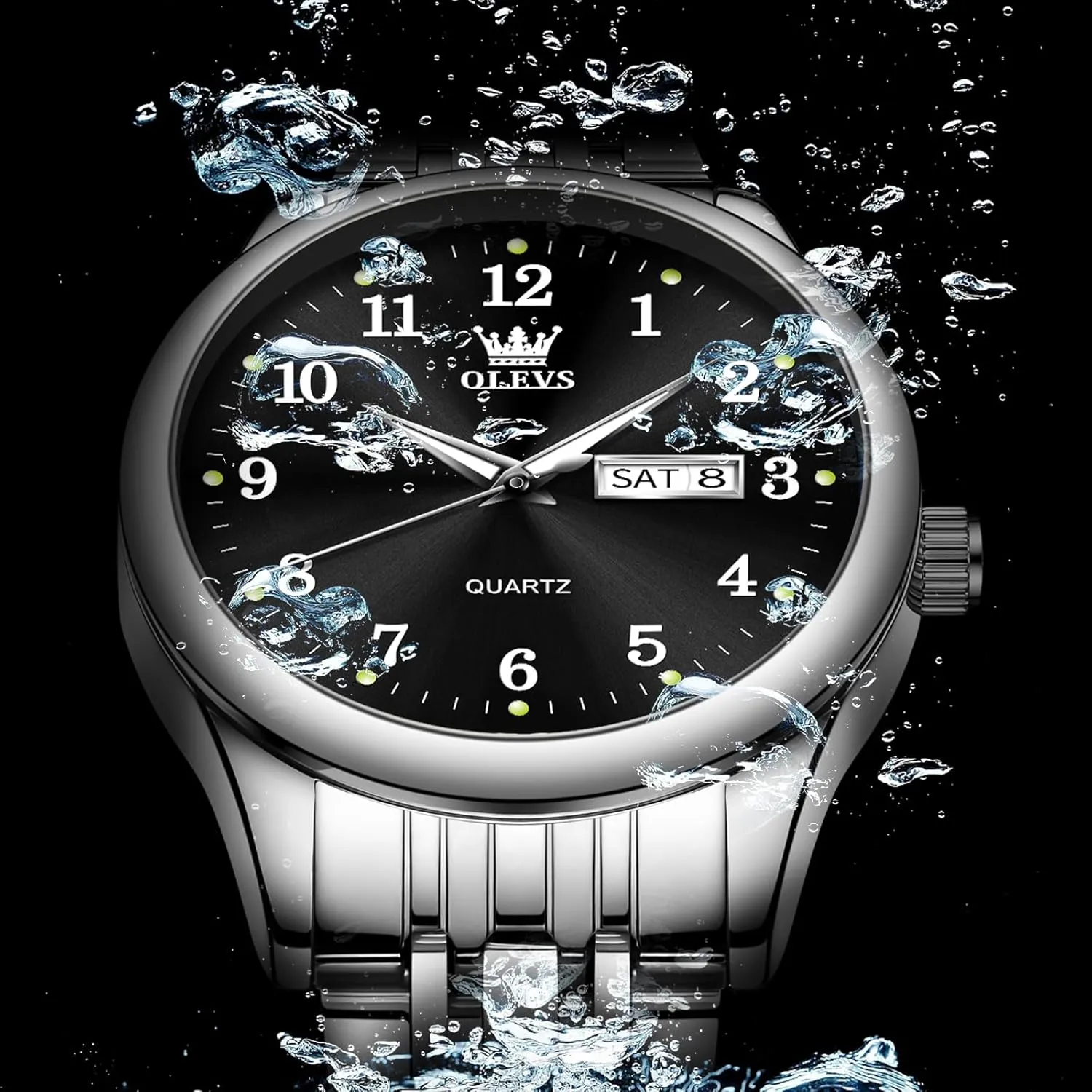 Watches barrier incorrect Waterproof??Adjustable Strap OLEVS Luxury Ladies Watches,Women's Watch with Day and Date,Female Watch for Small Wrist,Gold Stainless Steel Watches for Women,Easy Read Ladies Wrist 