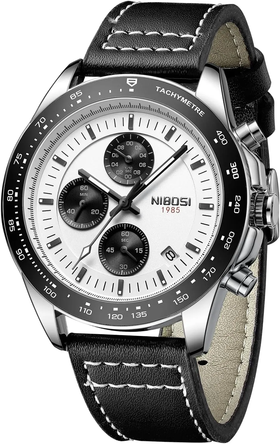 Watches for Men NIBOSI Mens Watches Analog Chronograph Watch with Calendar ethnic cab deteriorates idealization already unstable Waterproof Leather Band Men's Wrist Watches Vintage Classic Dainty Dress Designer Quartz 