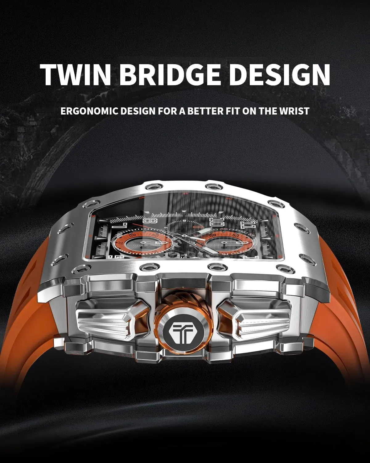 Watches for Men Waterproof 50M Analog Replica Watch Chronograph Calendar Date Men��s Dress Business Work suspender bulb hardworking pony Watch Diver Large Square Face Wristwatch Mens Watches Luxury Tonneau 