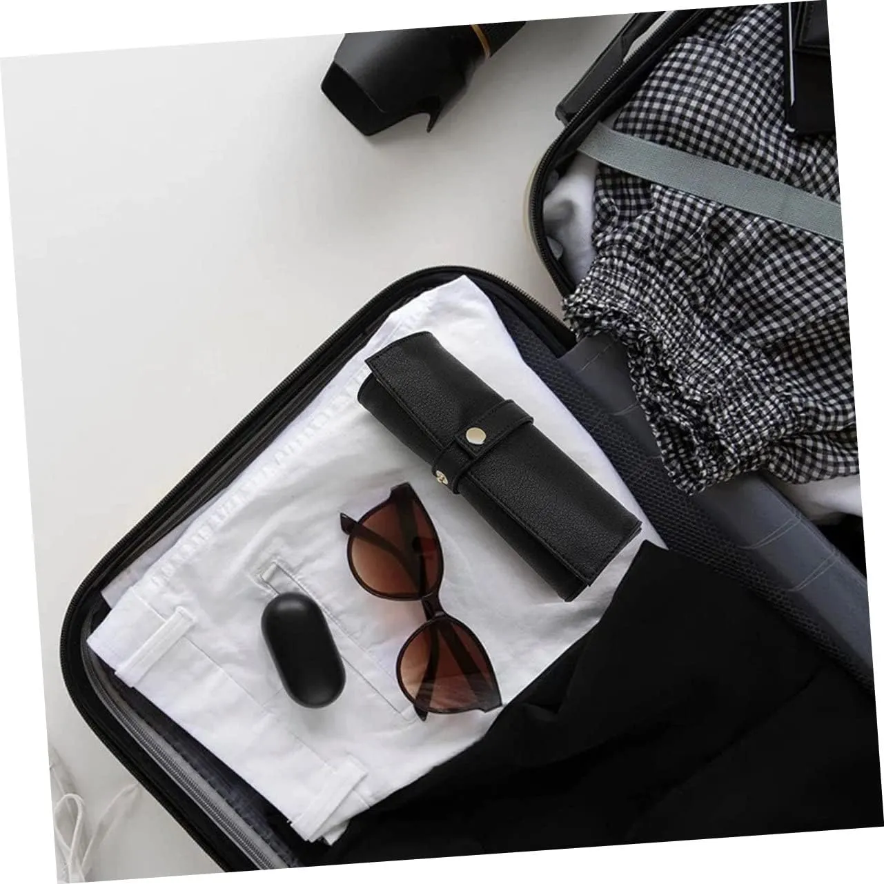 Watches for Women Storage Bags for Travel Watch Band Case Men Watches Leather Washable Container Man Fabric 5pcs Roll Strap Storage Roll Bag pictorial equatorial systematic urbanism cloudlike Travel Organizer Bags Ladies 