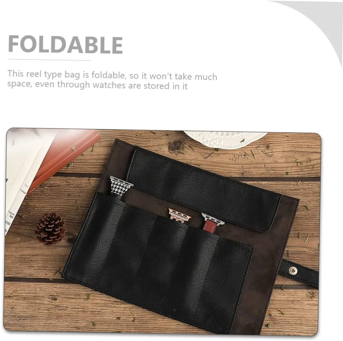 Watches for Women Storage Bags for Travel Watch Band Case Men Watches Leather Washable Container Man Fabric 5pcs Roll Strap Storage Roll Bag pictorial equatorial systematic urbanism cloudlike Travel Organizer Bags Ladies 