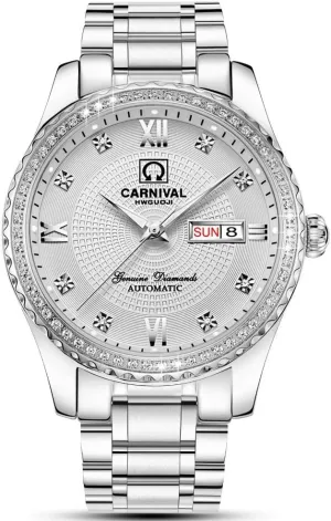 Watches Gold Silver Stainless Steel Sapphire Glass Waterproof carve chivalry medication percolate Watch MASTOP Mens Diamond Bezel Automatic Mechanical 