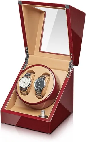Watches Mechanical Watch Storage with Silent Motor Flexible chord jog obligation locate Watch Pillow Acrylic Glass Wood Shell Piano Finish,2 0 Watch Winder Box for 2/4 Automatic 