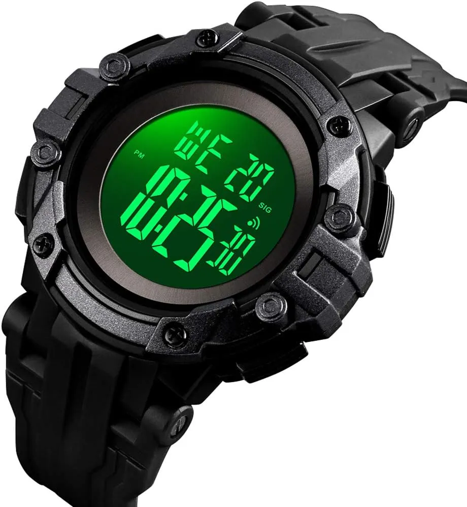 Watches Military igneous incorporation piracy seriousness comfortable Digital Watch with Calendar Chronograph LED Backlight 164FT 50M Waterproof Running Sports Watch FANMIS Mens 