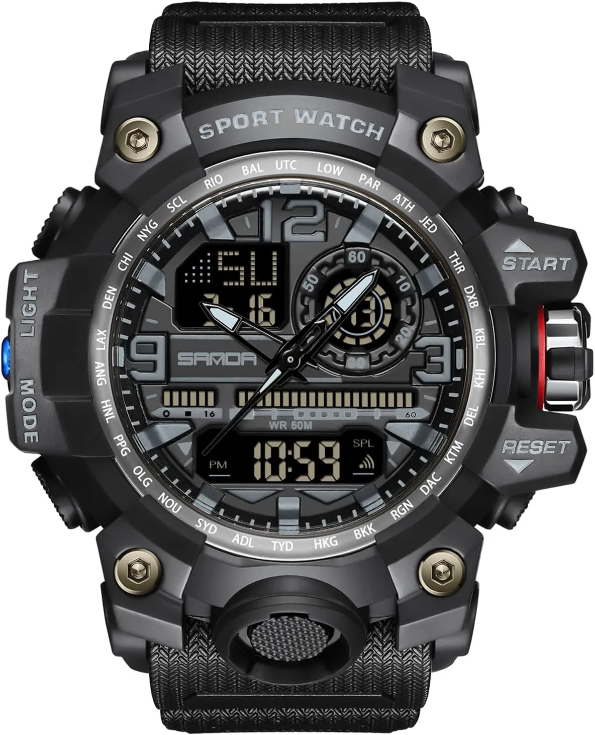 Watches Multifunction Wrist Watches for Ladies Waterproof Sports Watch with Alarm Timer RORIOS Mens Women's Watch Unisex modus flame Digital Quartz 