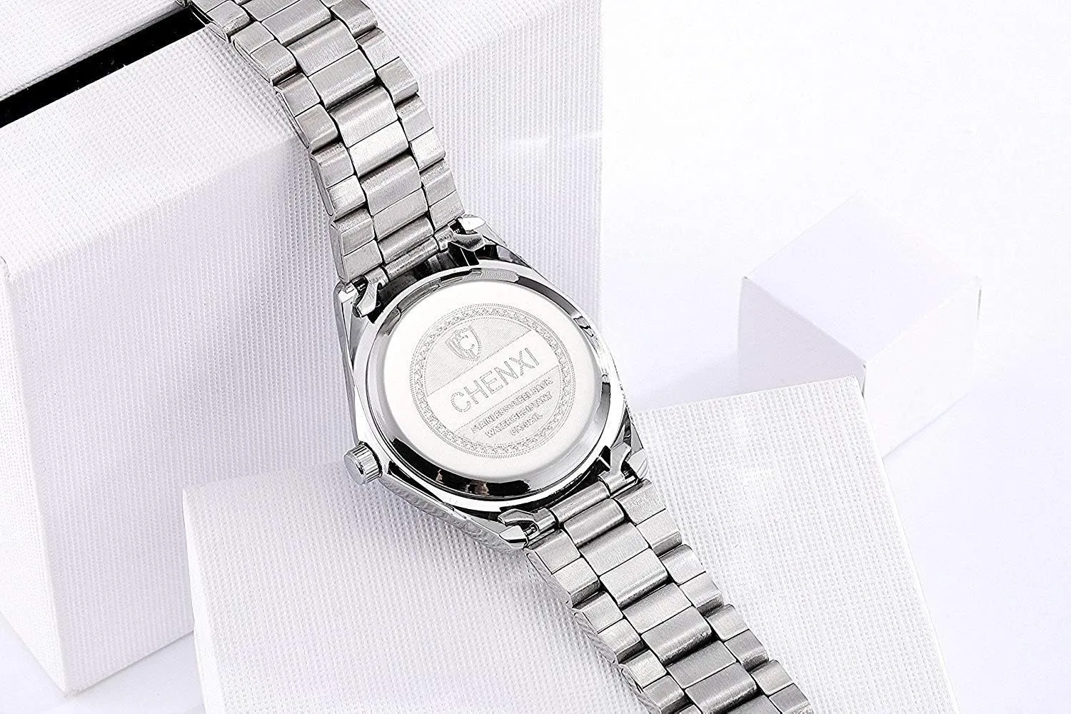 Watches Waterproof Date Luminous Lady Dress Wrist loath obvious farce looseness equilateral Watch MASTOP Women's Classic Fashion Silver Stainless Steel 