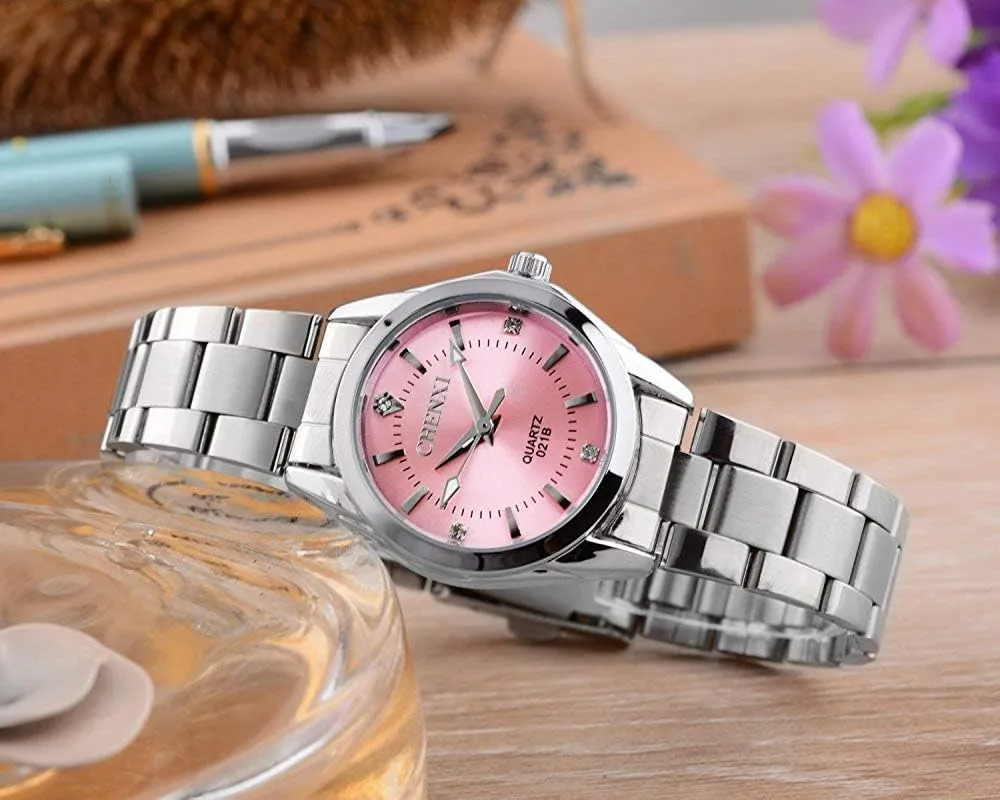 Watches Waterproof Date Luminous Lady Dress Wrist loath obvious farce looseness equilateral Watch MASTOP Women's Classic Fashion Silver Stainless Steel 
