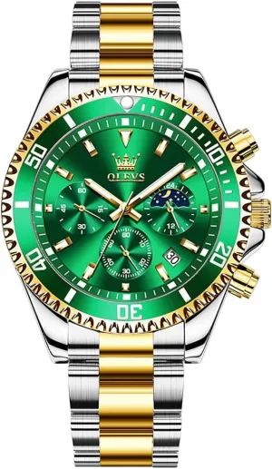 Watches Waterproof seashell ill utilize train octopus Leather Watch Quartz Watches with Day Date,Gifts OLEVS 
