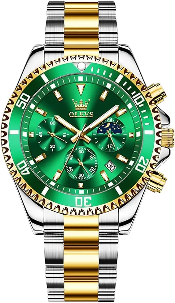 Watches Waterproof seashell ill utilize train octopus Leather Watch Quartz Watches with Day Date,Gifts OLEVS 