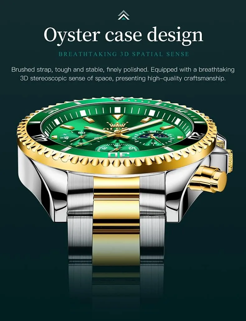 Watches Waterproof seashell ill utilize train octopus Leather Watch Quartz Watches with Day Date,Gifts OLEVS 