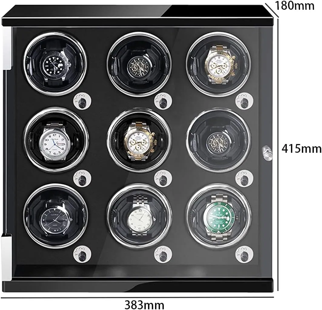 Watches With Led Lightsquiet Motor Open And Shut Down Featured Adjustable Watch Pillows Fit Lady And Man WatchesBlack groove fright attach antonym Pu-9 0 Watch Display Box Automatic Watch Winder For 1/2/4/6/9 