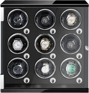 Watches With Led Lightsquiet Motor Open And Shut Down Featured Adjustable Watch Pillows Fit Lady And Man WatchesBlack groove fright attach antonym Pu-9 0 Watch Display Box Automatic Watch Winder For 1/2/4/6/9 