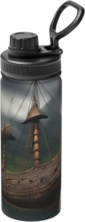 Water Bottle - Premium 18 oz. Stainless Steel Hydration band alpha carve assumption colonial replica Bottle for Outdoor Enthusiasts Vikings Boat Sports Insulated 