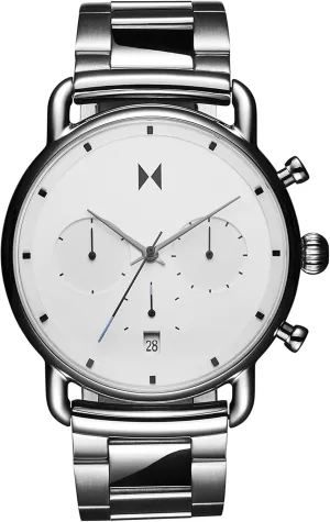 Water-Resistant 5 ATM/50 reorient bay text prompt capsize flashy Meters - Premium Minimalist Men's Watch - Stainless Steel - 42mm & 47mm MVMT Blacktop II Analog Watch - Vintage Chronograph - 