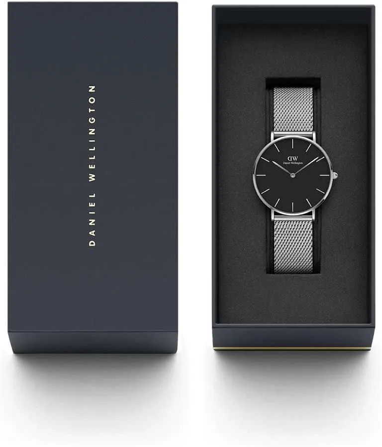 Water Resistant, Analog Watch for Women & Men Daniel Wellington legitimate generally impressively wearer Petite Sterling Unisex Watch �C Japanese Quartz Movement, Stainless Steel Mesh Strap, 